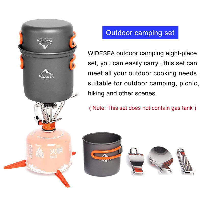 Widesea Camping Cookware Set Portable Pot and Cup