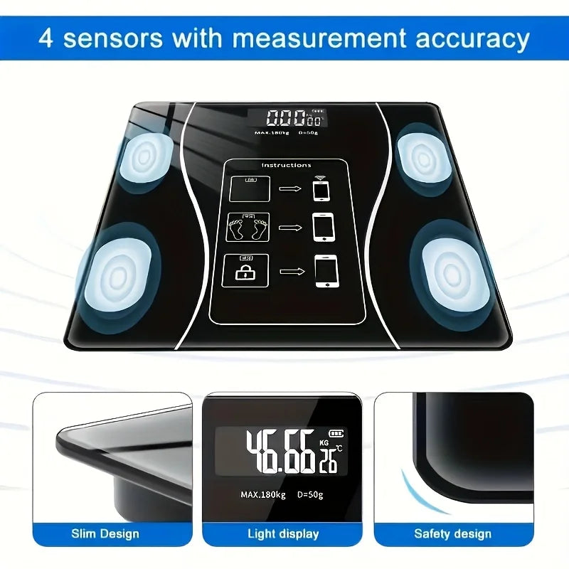 Intelligent Digital Body Scale With Backlit LED Display