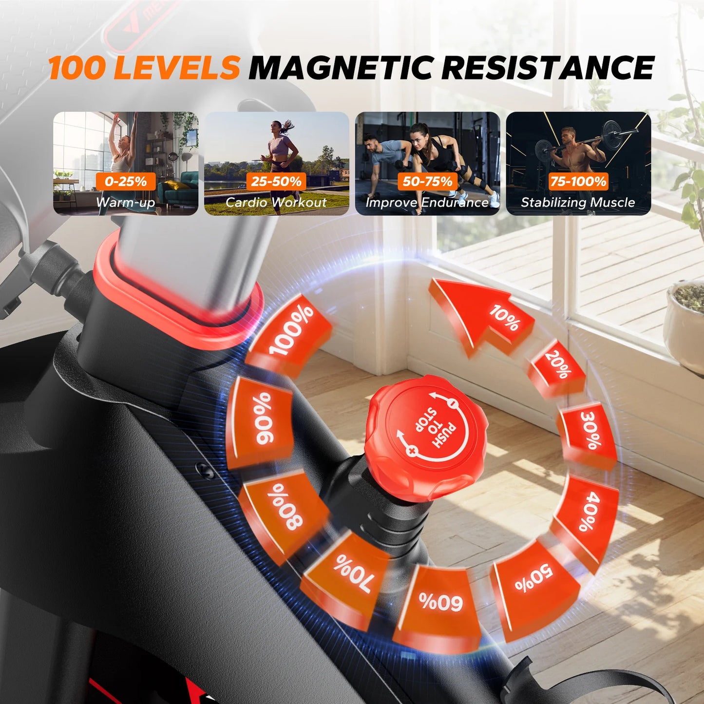MERACH S38 Exercise Bike With Magnetic Resistance App