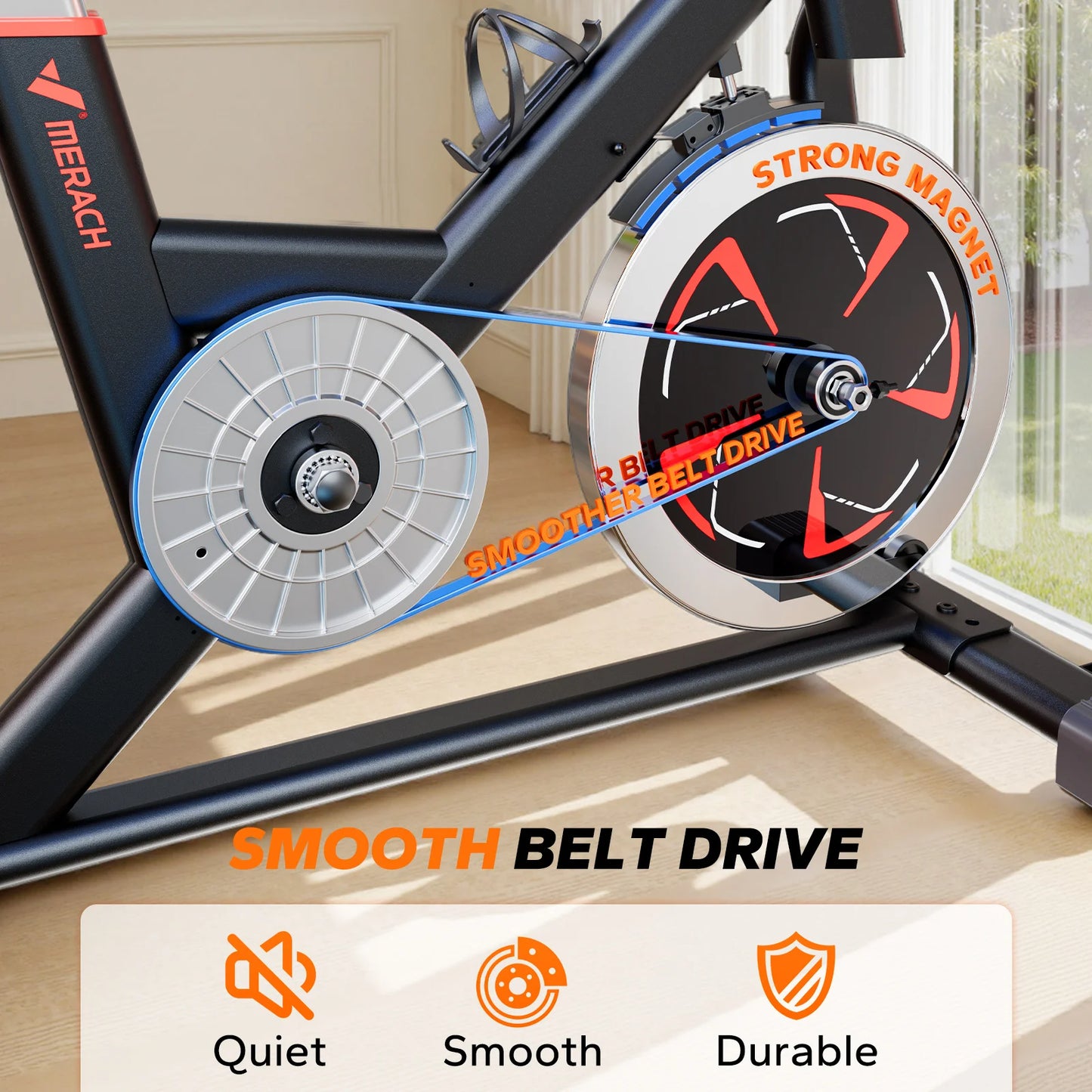 MERACH S38 Exercise Bike With Magnetic Resistance App