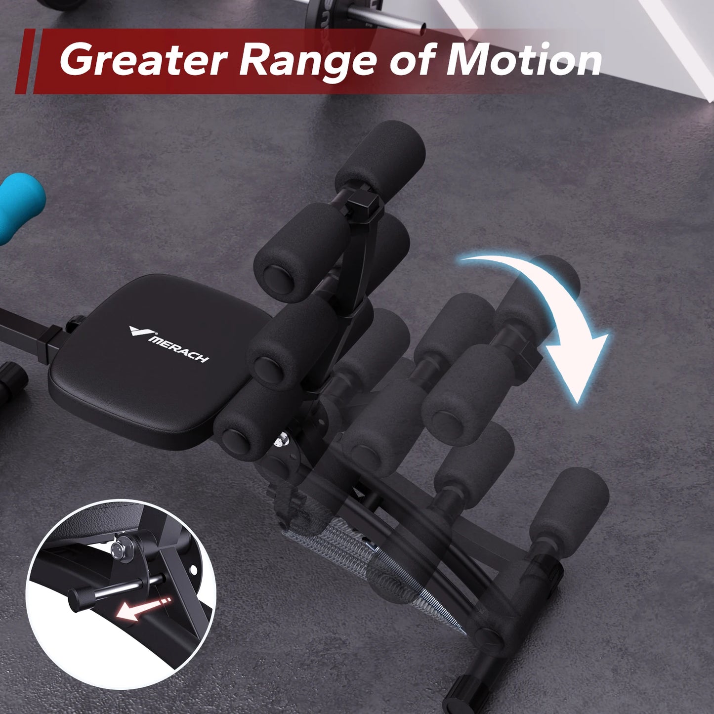 MERACH Ab Machine Multi-Functional Adjustable Sit Up Bench