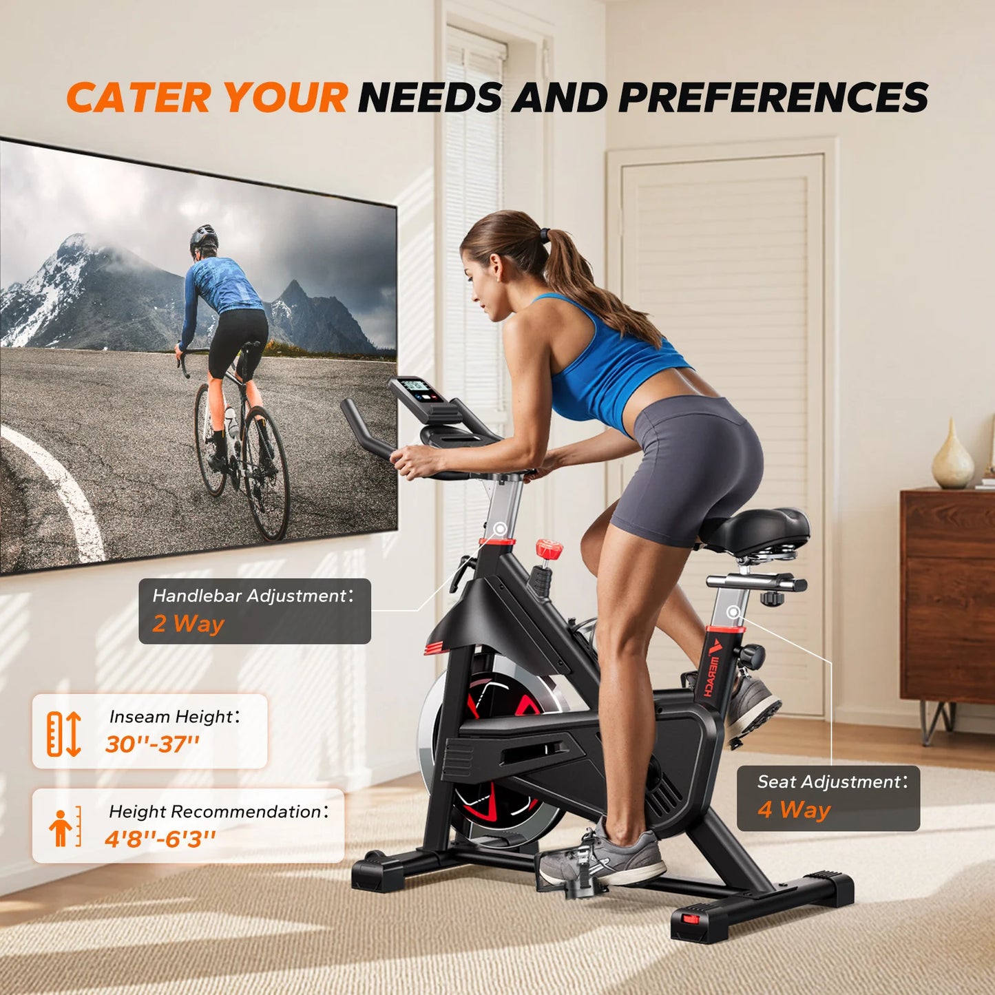 MERACH S38 Exercise Bike With Magnetic Resistance App