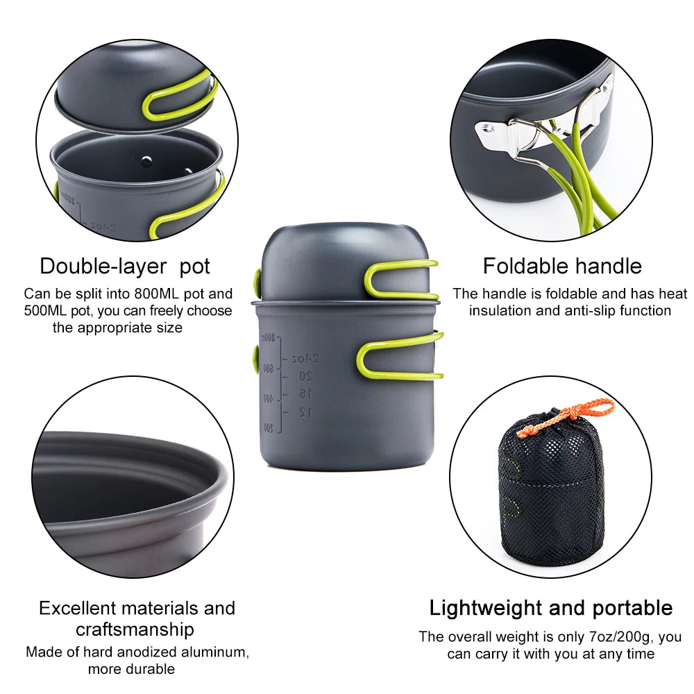 Widesea Ultralight Camping Cookware Pot Set