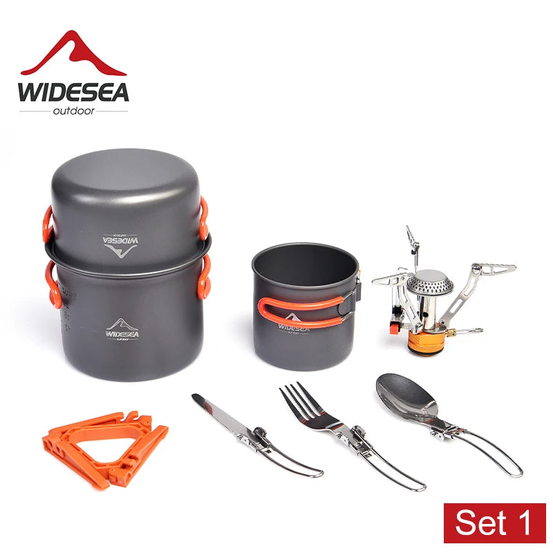 Widesea Camping Cookware Set Portable Pot and Cup