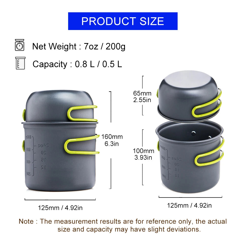 Widesea Ultralight Camping Cookware Pot Set