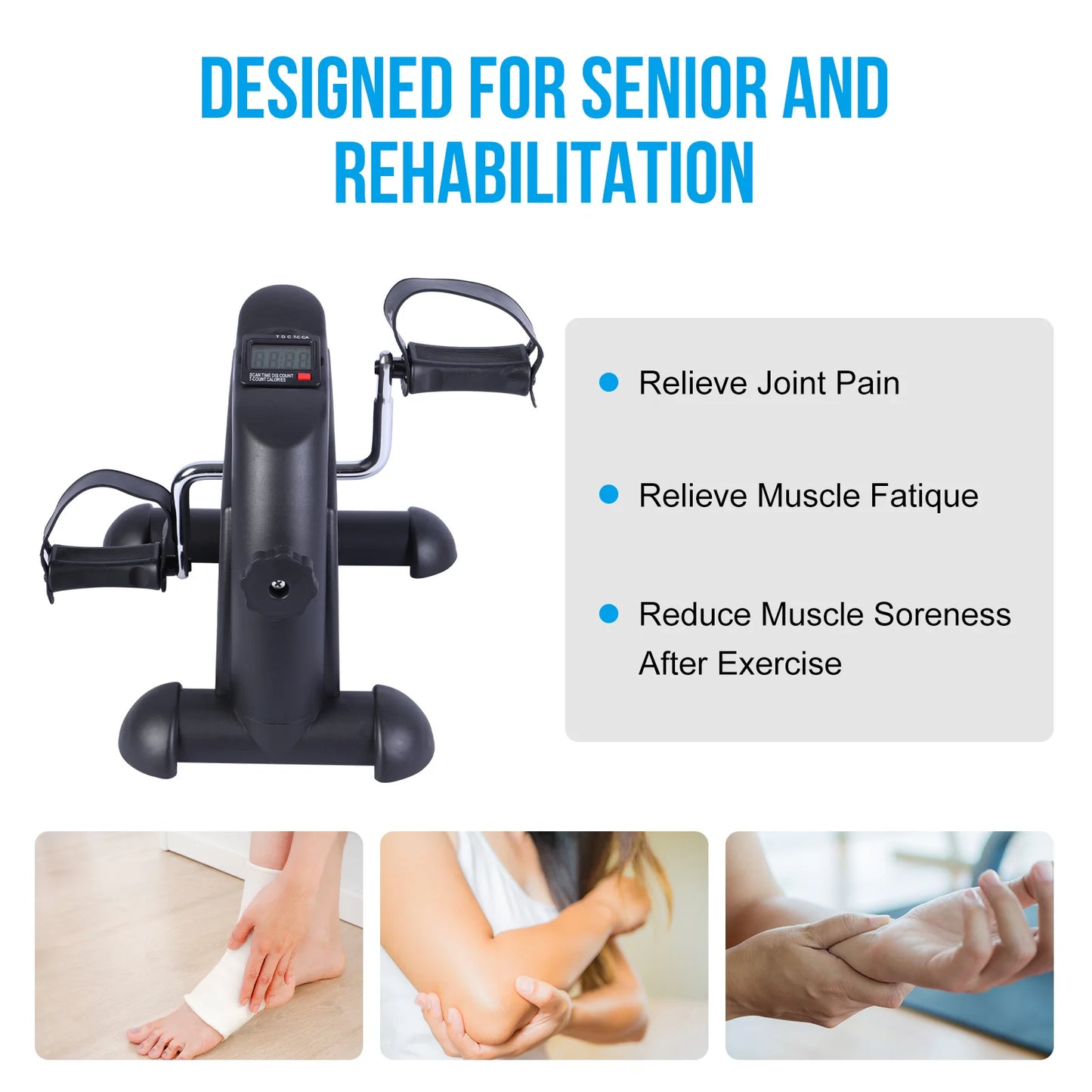 Stepper Pedal Exerciser With LCD Screen For Home Office
