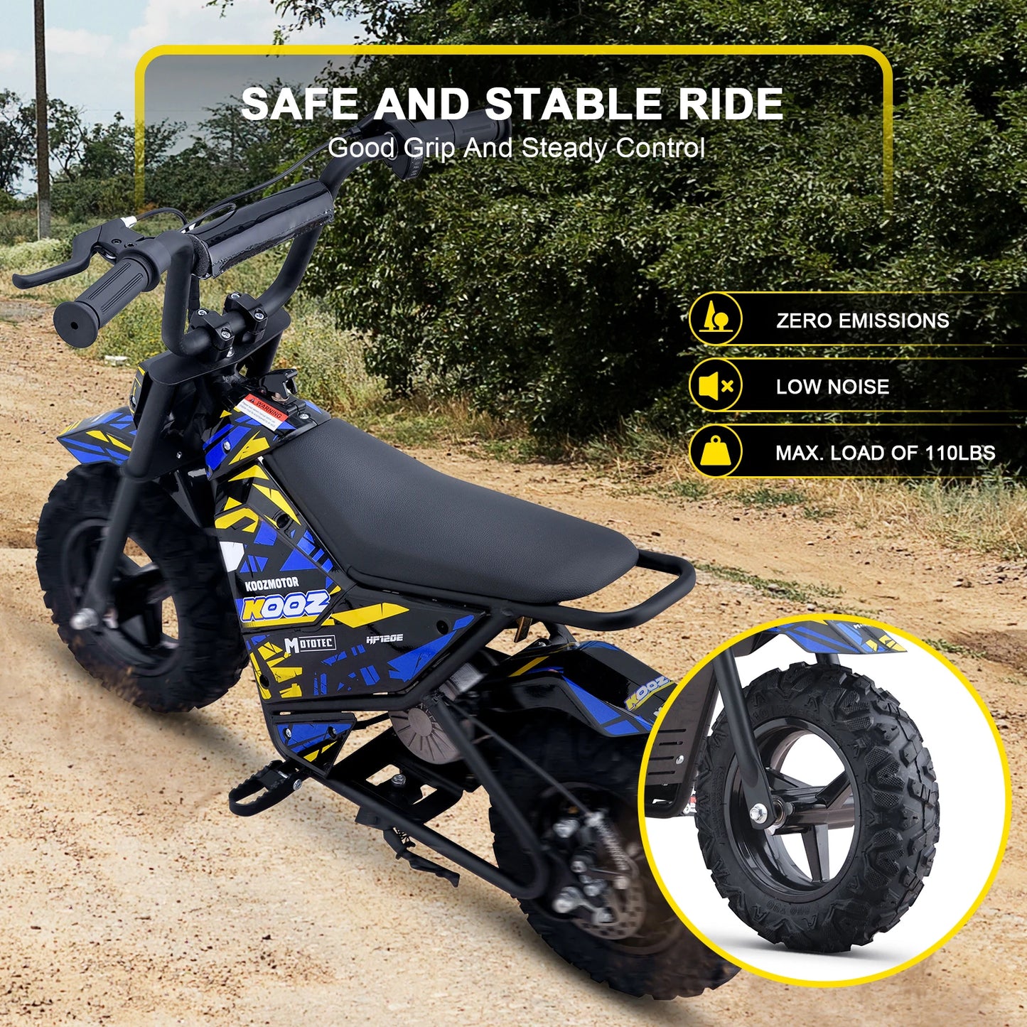 KOOZ HP120E 24V Electric Dirt Bike for Kids