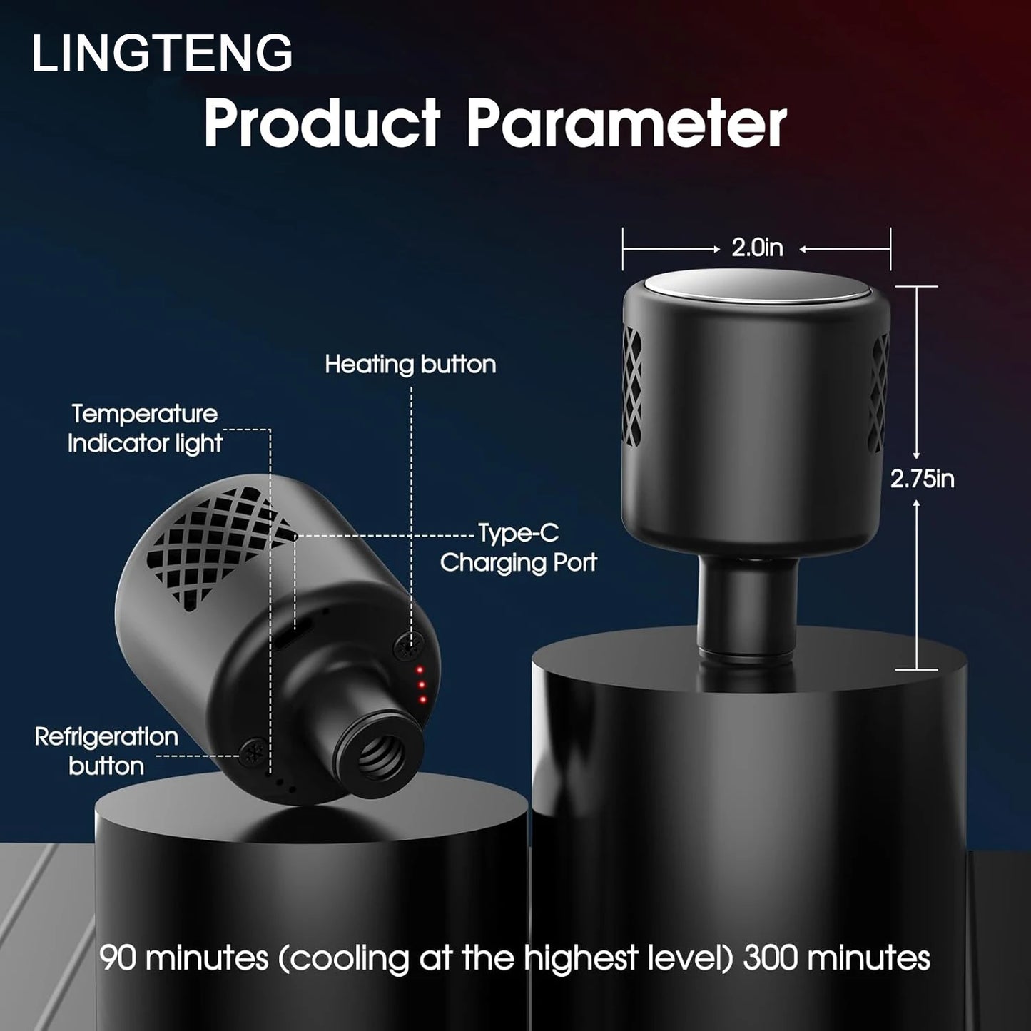 LINGTENG Electric Fascia Gun Massager For Body Relaxation
