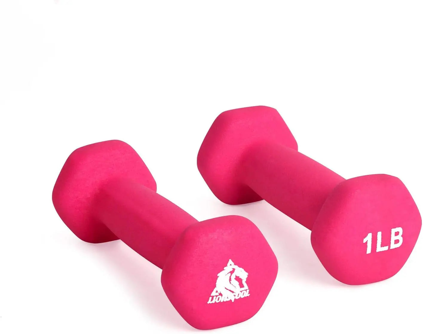 Set Of 2 Neoprene Coated Hex Dumbbells
