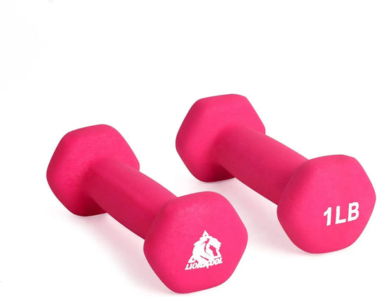 Set Of 2 Neoprene Coated Hex Dumbbells