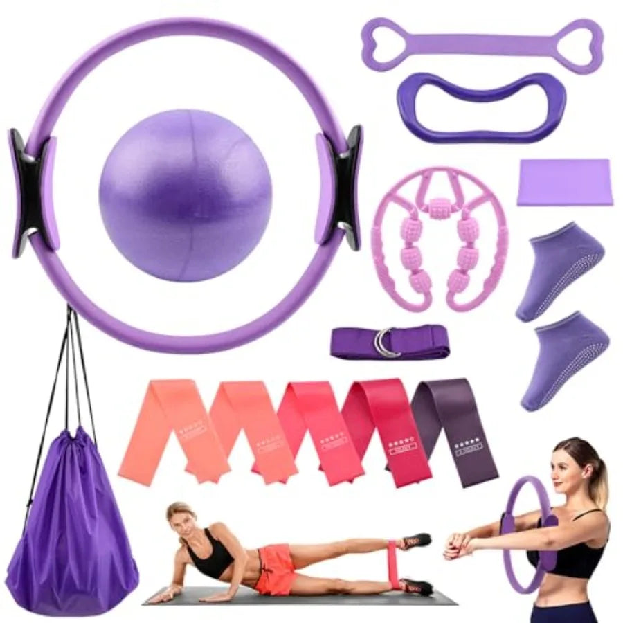 Pilates Essentials Kit Home Workout Equipment 14 Piece Set