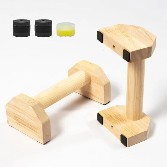 Wooden Parallettes Push Up Bars For Calisthenics Training