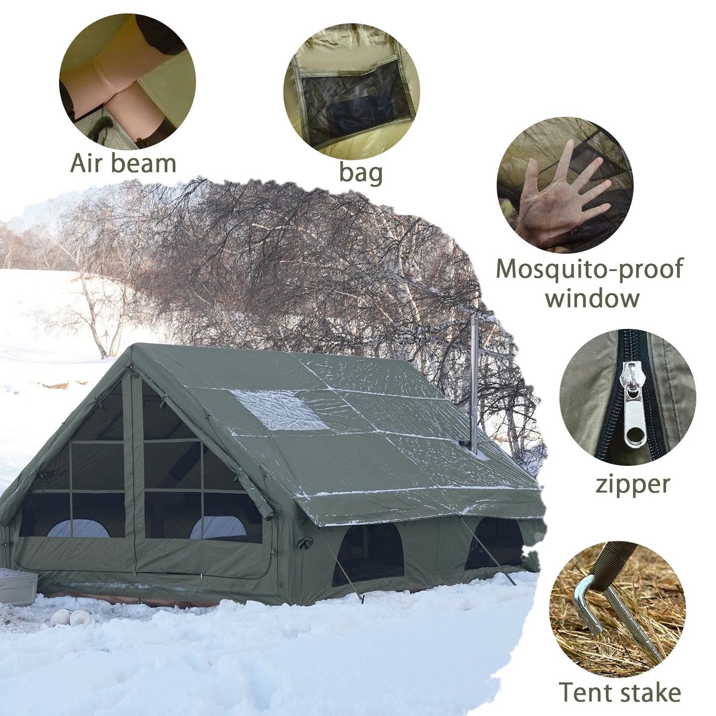 Pakicetus Quick Setup Inflatable Waterproof Camping Tent