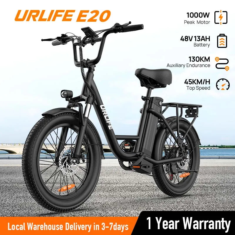 URLIFE E20 1000W Electric Bike With Removable Battery
