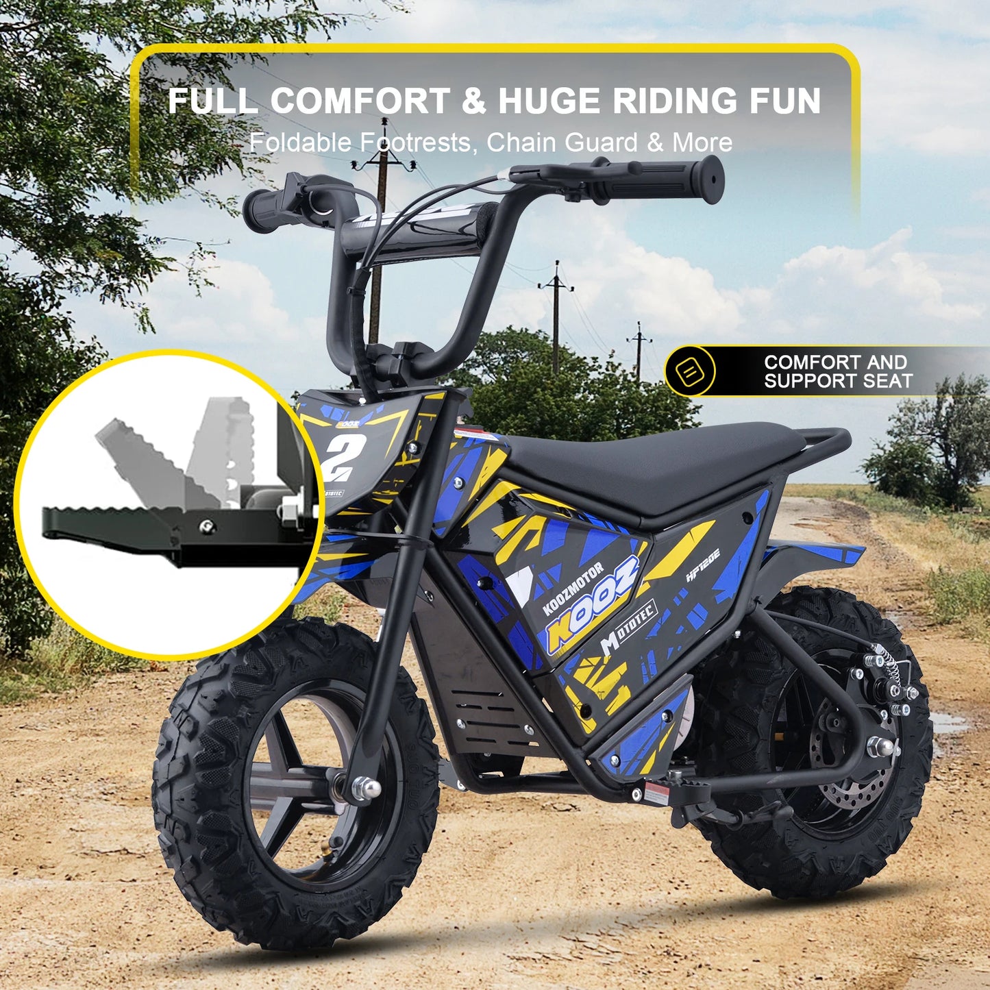 KOOZ HP120E 24V Electric Dirt Bike for Kids