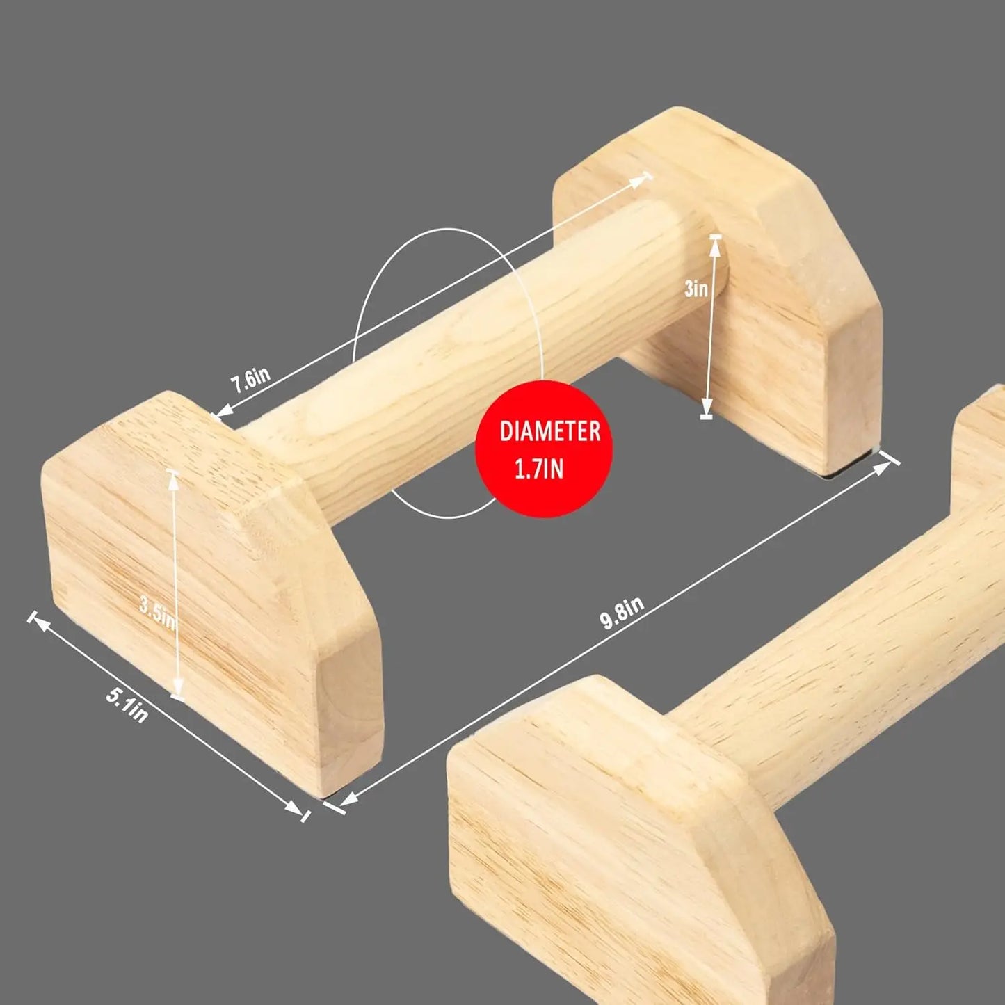 Wooden Parallettes Push Up Bars For Calisthenics Training