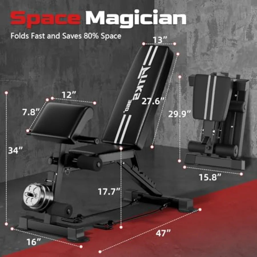 3-In-1 Adjustable Weight Bench With Leg Extension