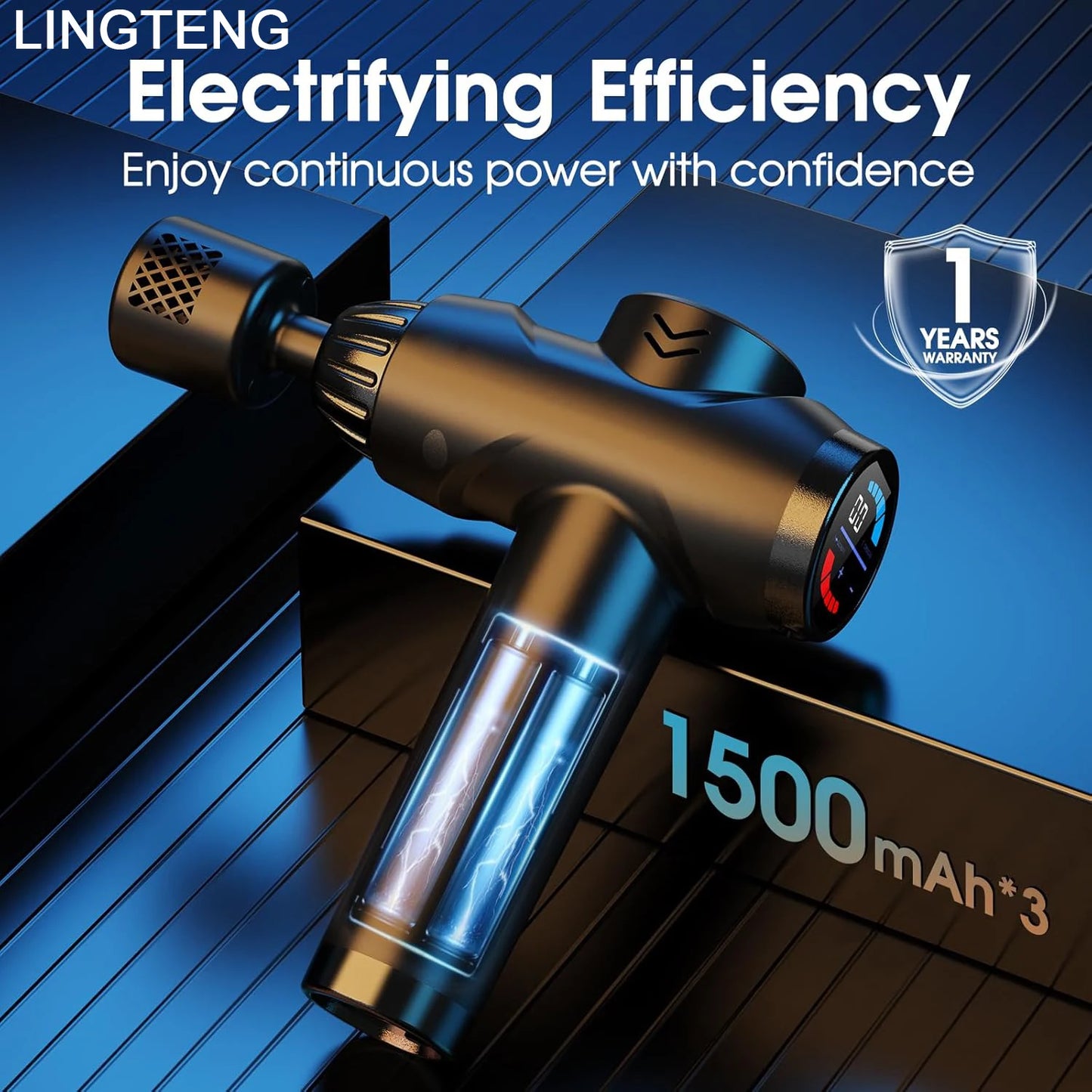 LINGTENG Electric Fascia Gun Massager For Body Relaxation