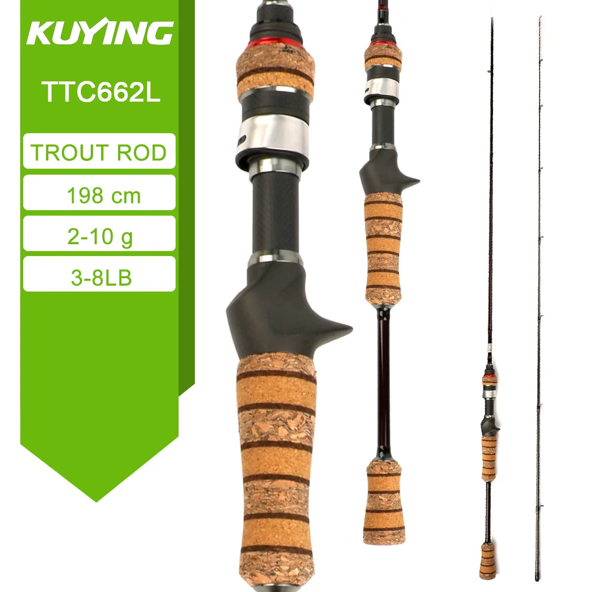 Kuying Teton Fast Action Fishing Rod Fuji Carbon Guides
