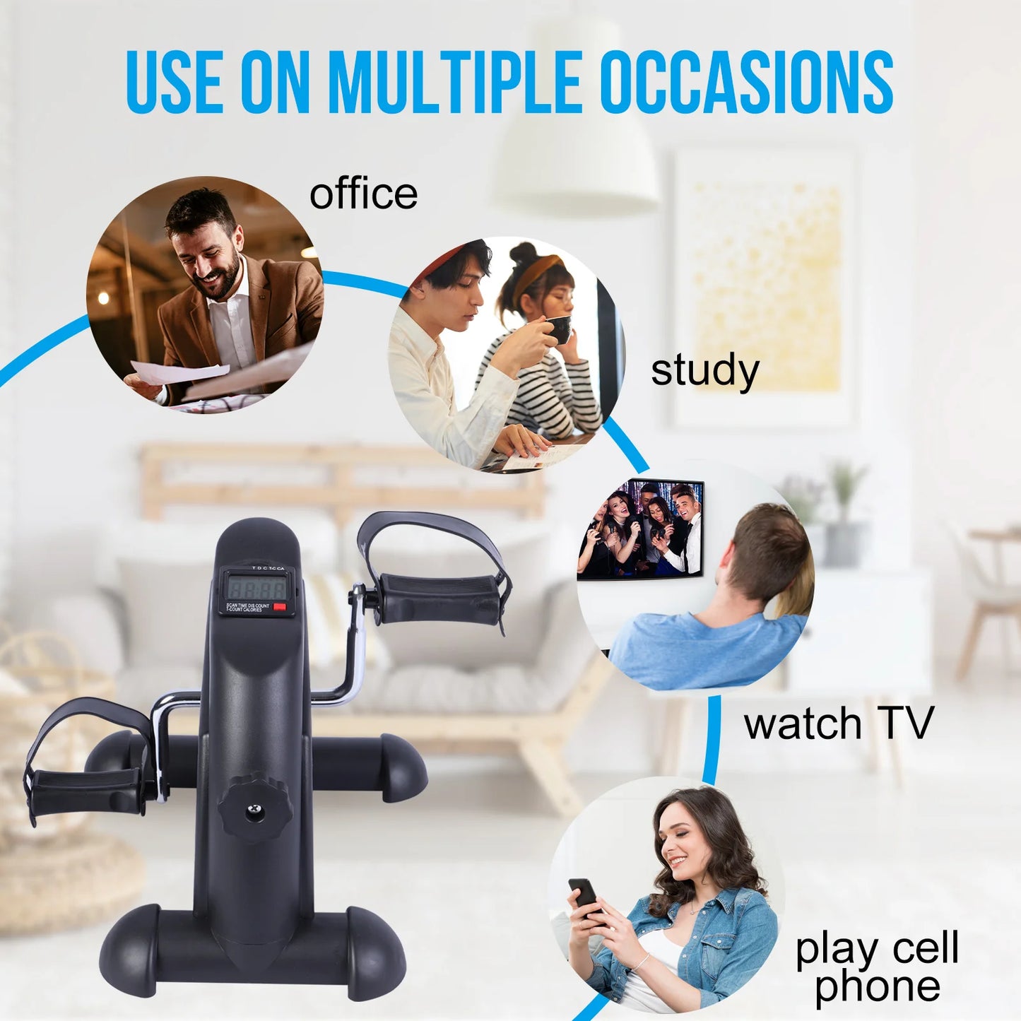 Stepper Pedal Exerciser With LCD Screen For Home Office