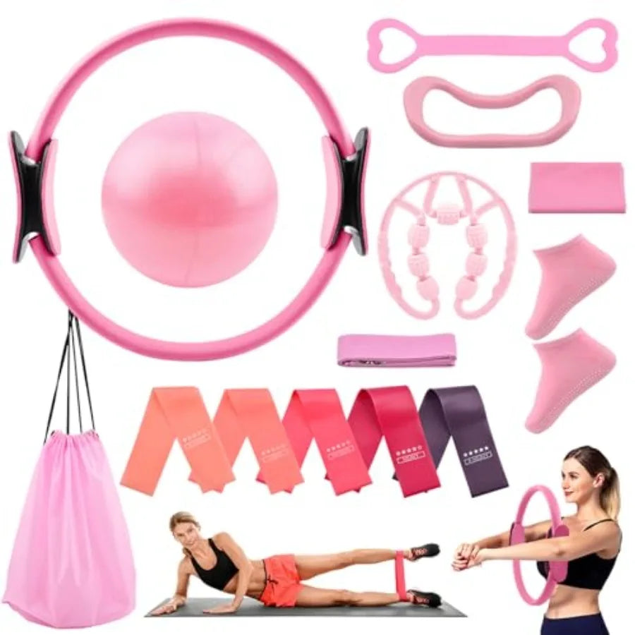 Pilates Essentials Kit Home Workout Equipment 14 Piece Set