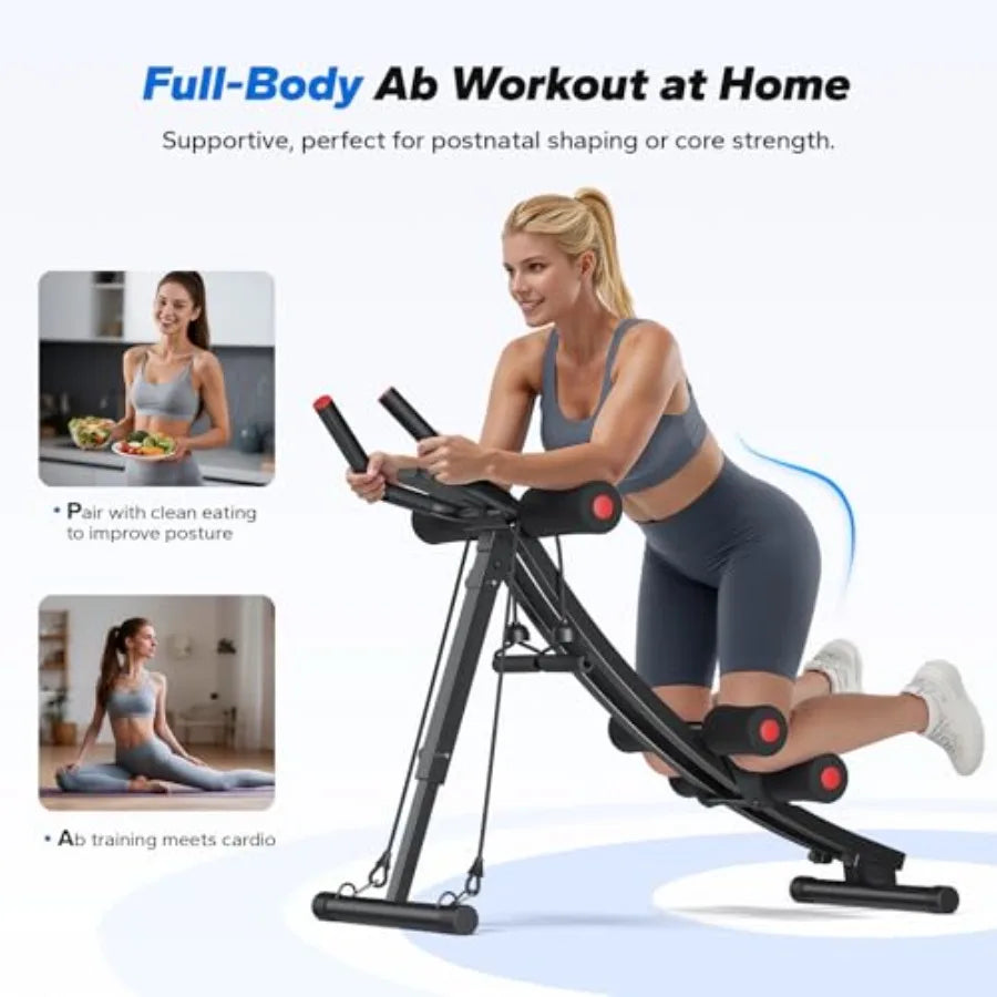 Foldable Dual Track Ab Machine Adjustable
