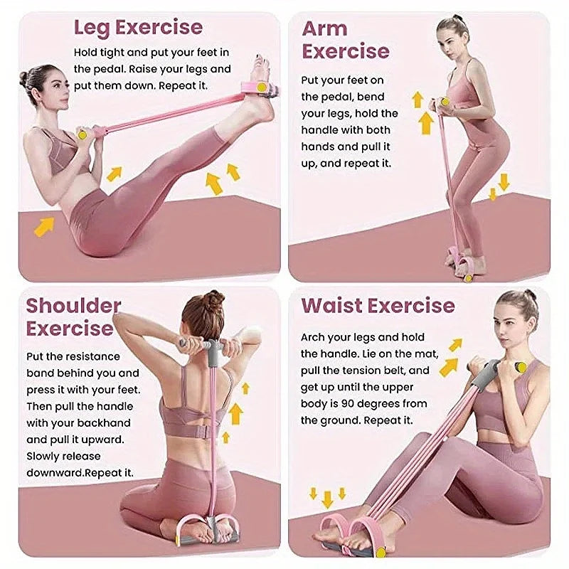Multi Function Resistance Band Set With 6 Tubes NBR Handles