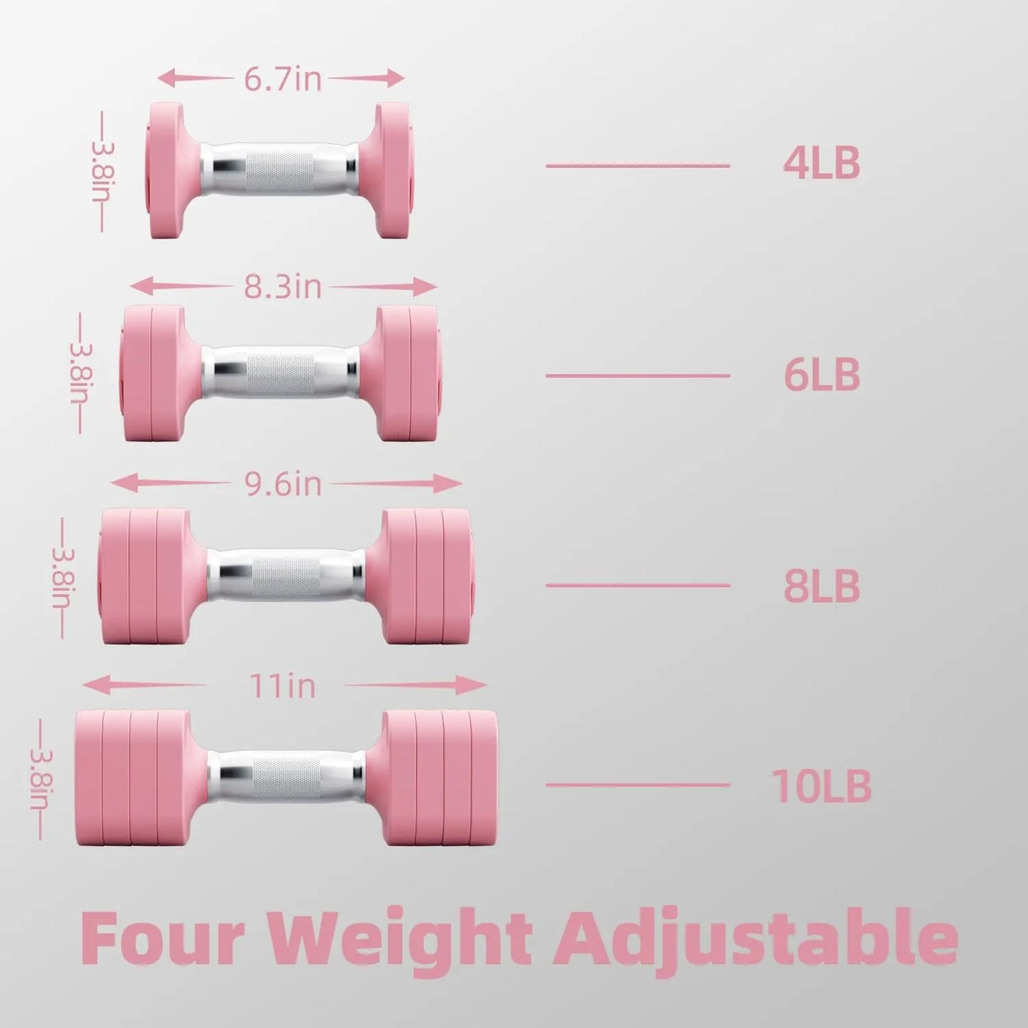 Adjustable Dumbbell Set Five in One for Home Gym