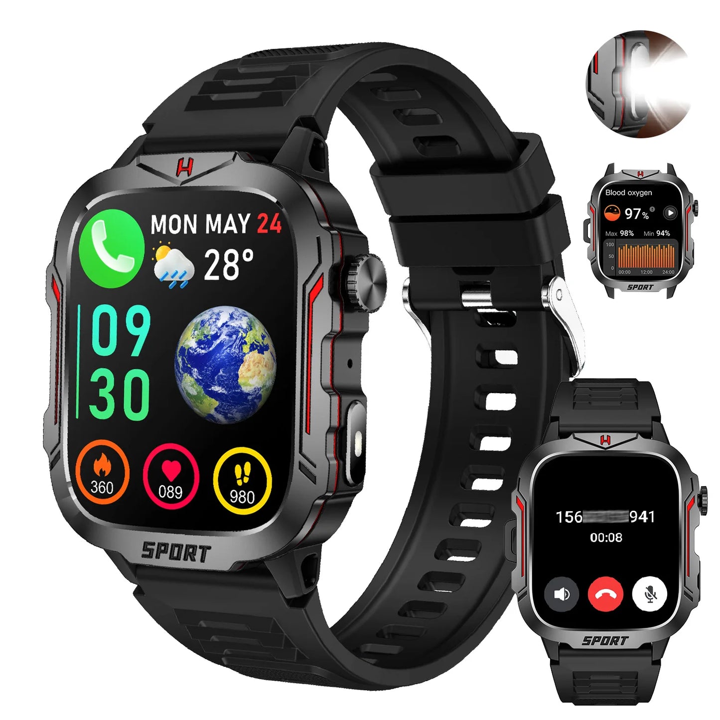 LIVLOV Smart Watch Fitness Tracker With AI Voice Assistant