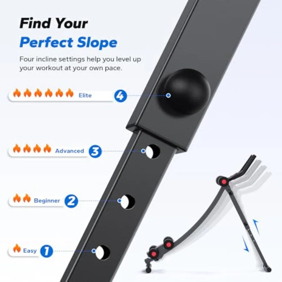 Foldable Dual Track Ab Machine Adjustable