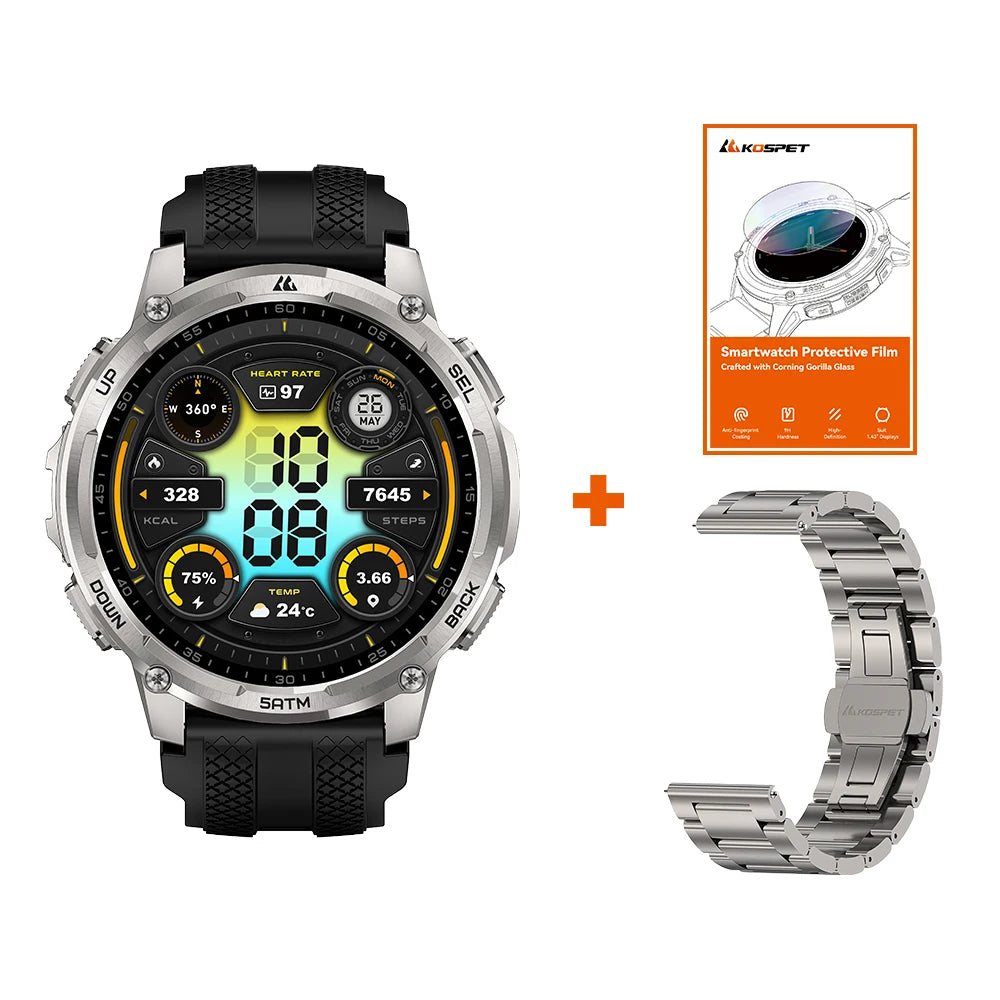 KOSPET Tank T4C Smartwatch Rugged Outdoor GPS