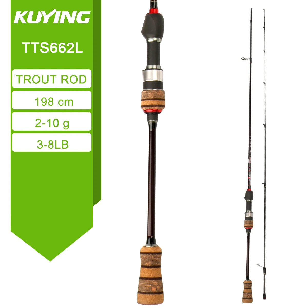 Kuying Teton Fast Action Fishing Rod Fuji Carbon Guides