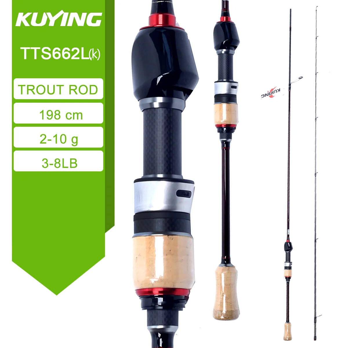 Kuying Teton Fast Action Fishing Rod Fuji Carbon Guides