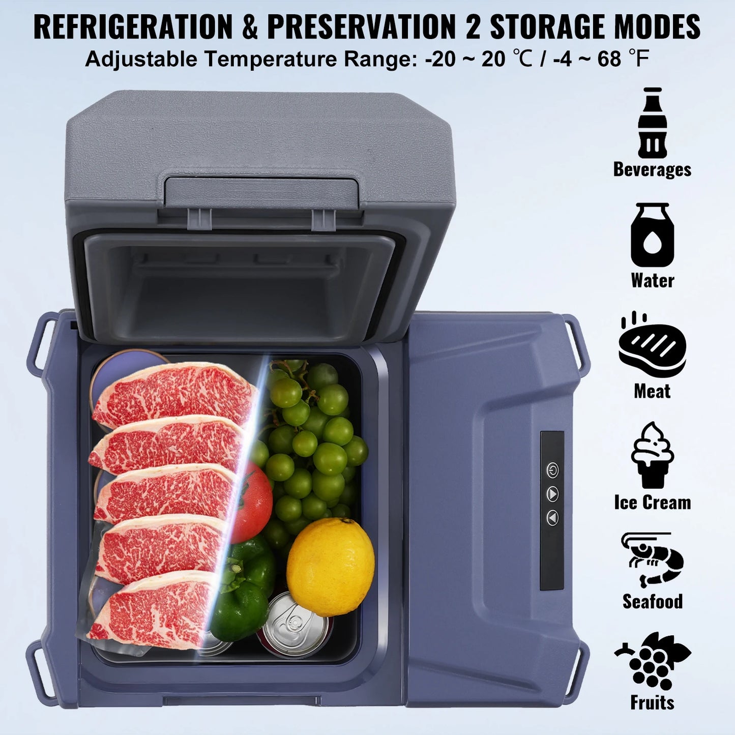 SucceBuy Portable Dual Zone Car Refrigerator