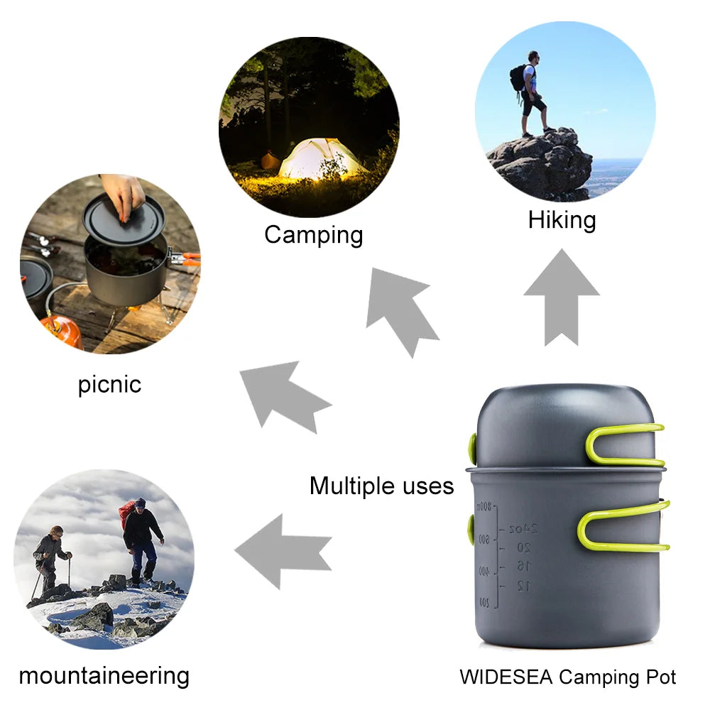 Widesea Ultralight Camping Cookware Pot Set