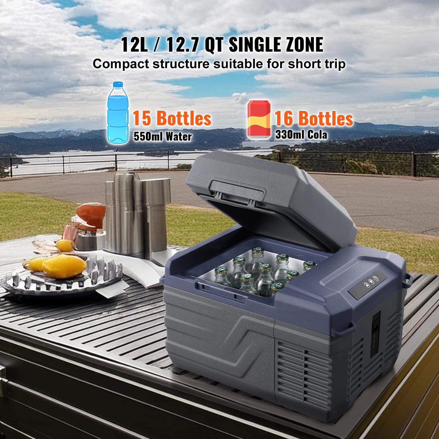 SucceBuy Portable Dual Zone Car Refrigerator