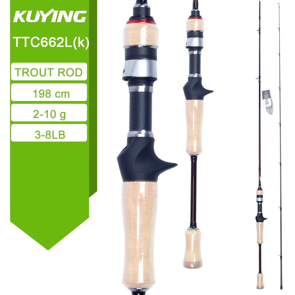 Kuying Teton Fast Action Fishing Rod Fuji Carbon Guides