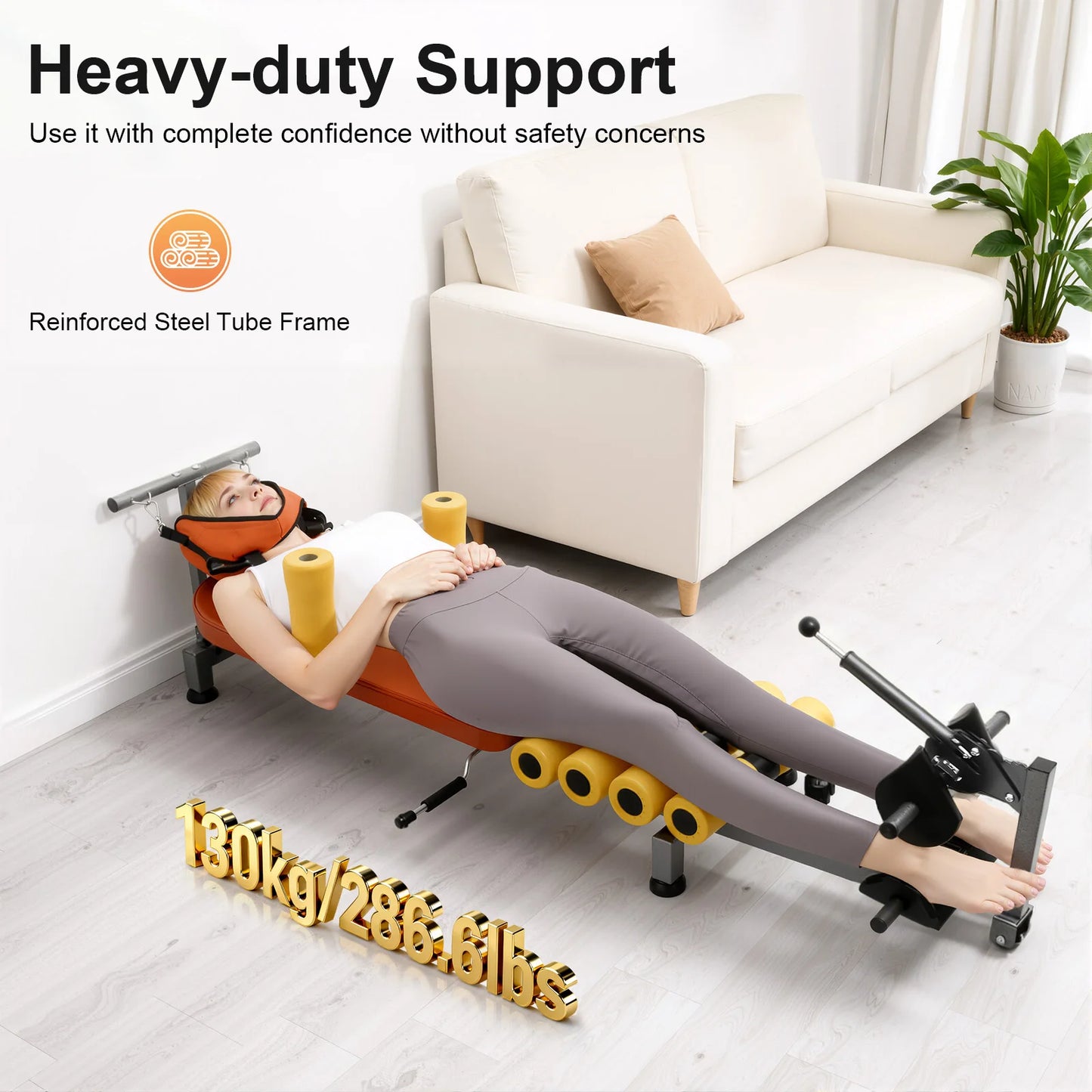 Adjustable Back Stretch Bench 130kg Capacity For Neck Relief