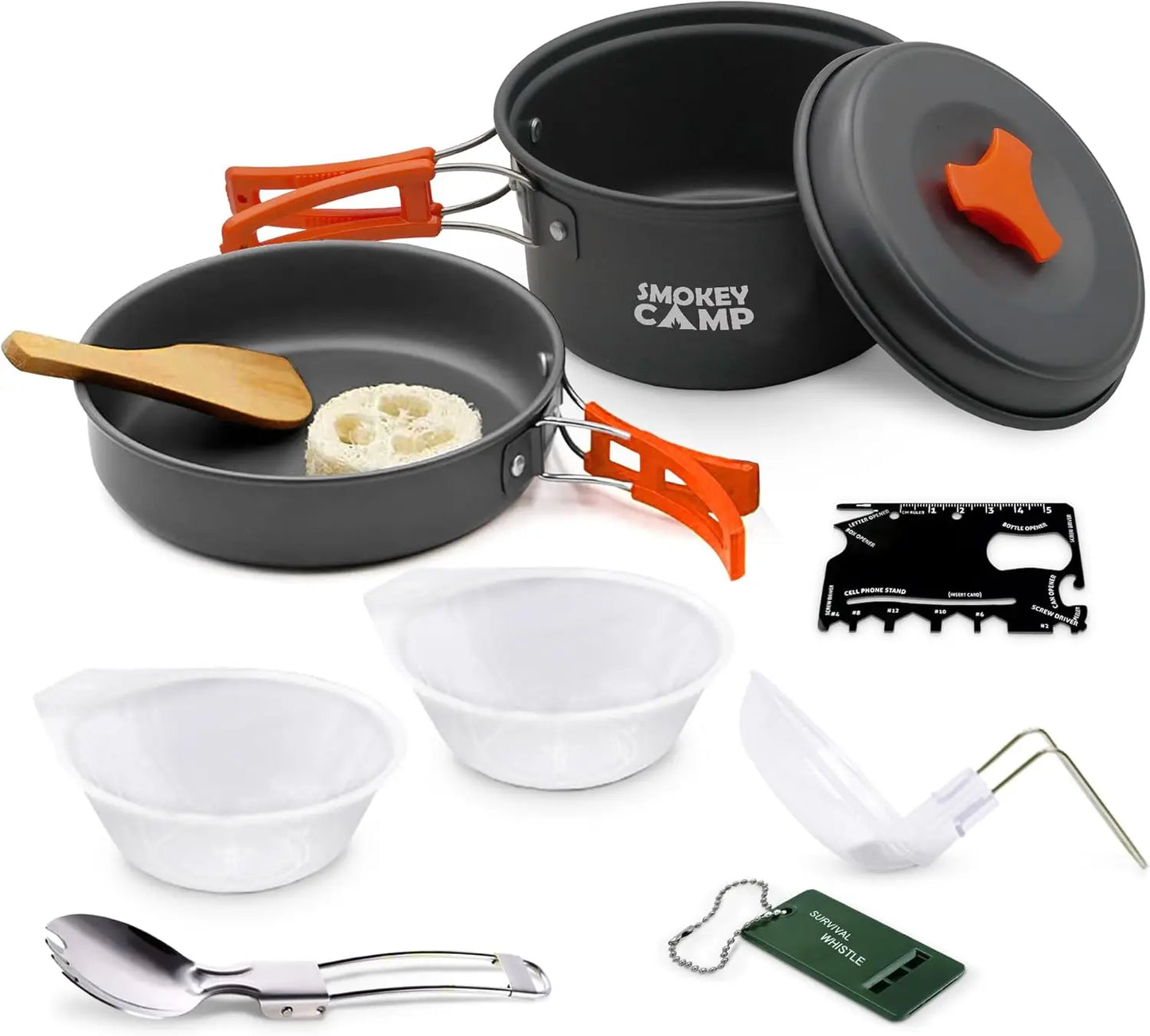 Camping Cookware Mess Kit With Stove