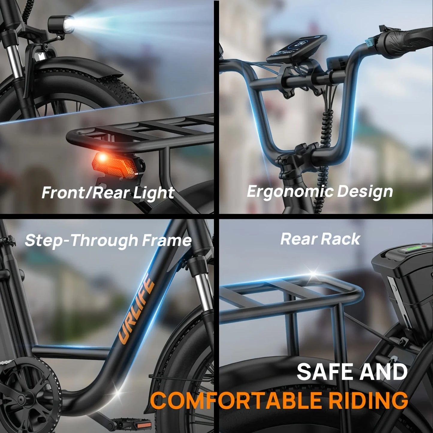 URLIFE E20 1000W Electric Bike With Removable Battery