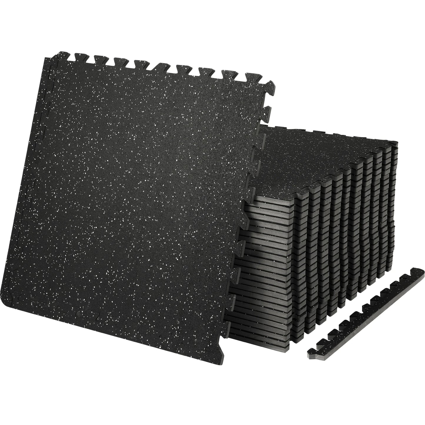 SucceBuy Interlocking Gym Floor Mats EVA Foam Rubber Top