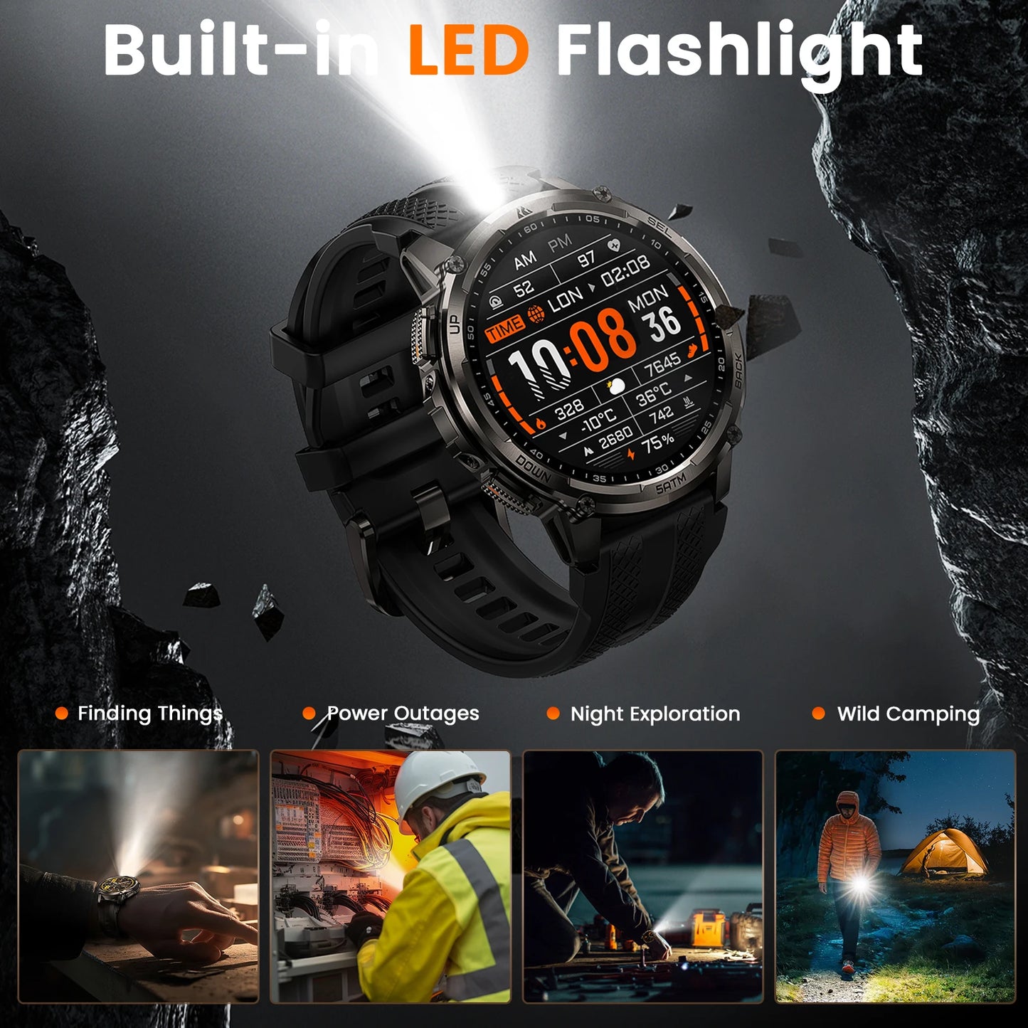 KOSPET Tank T4C Smartwatch Rugged Outdoor GPS