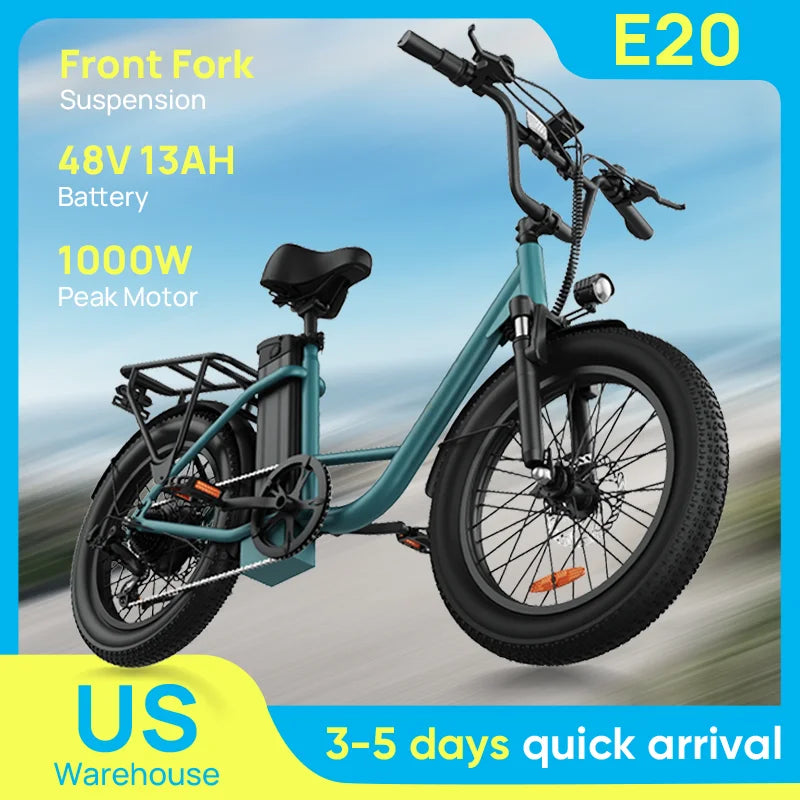 URLIFE E20 1000W Electric Bike With Removable Battery