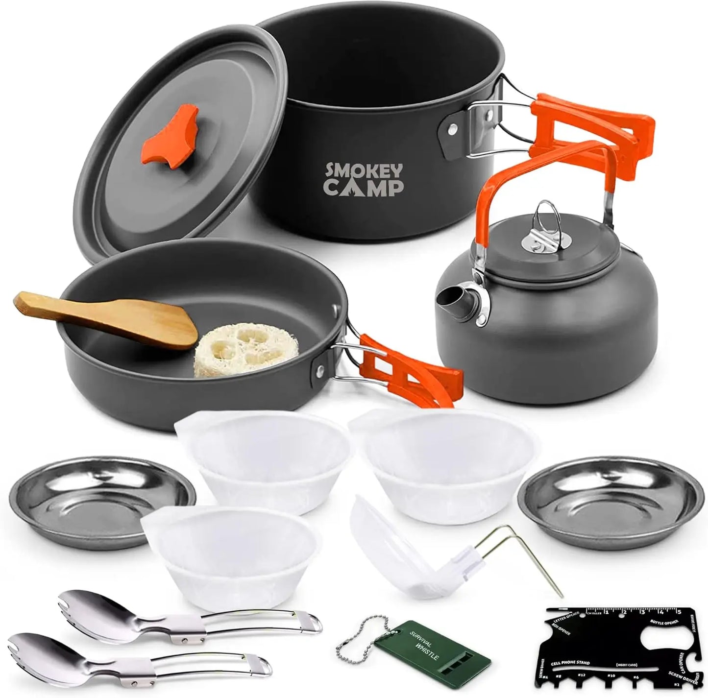 Camping Cookware Mess Kit With Stove