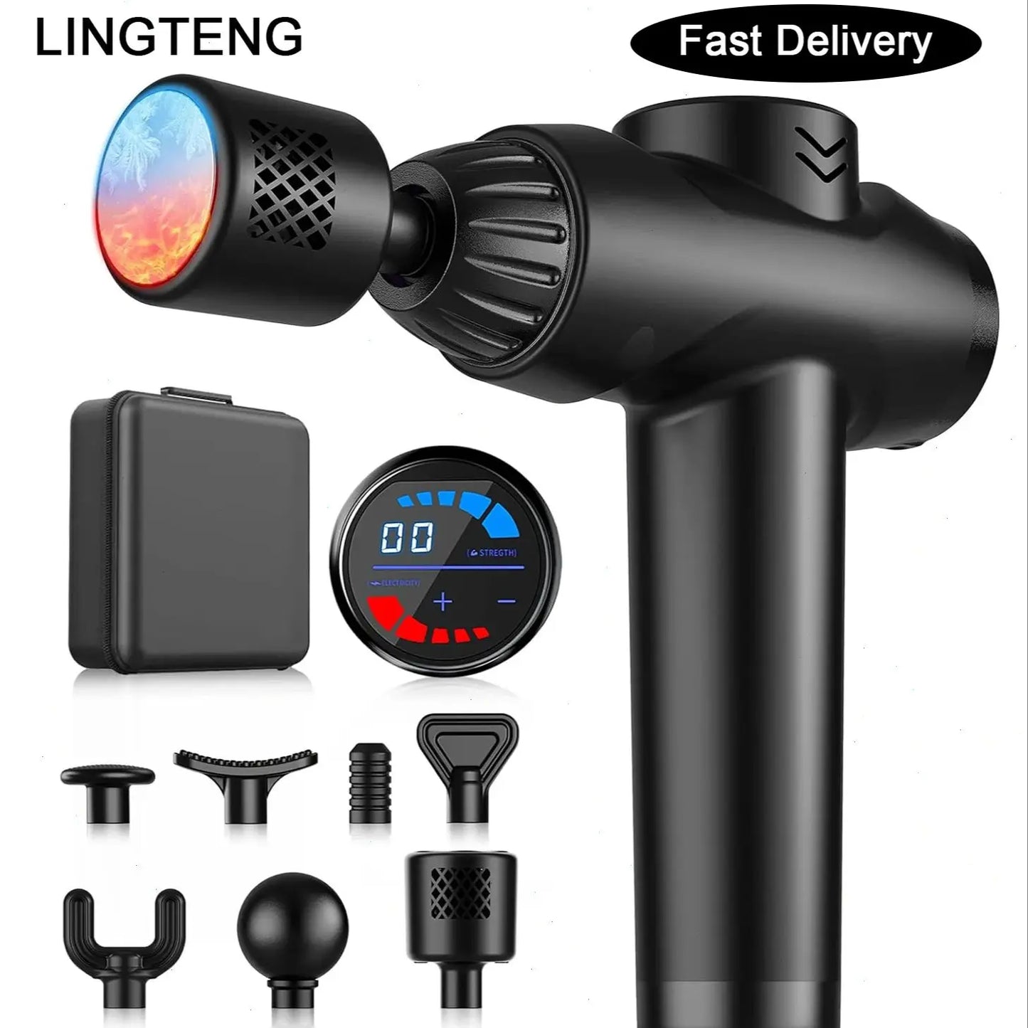 LINGTENG Electric Fascia Gun Massager For Body Relaxation