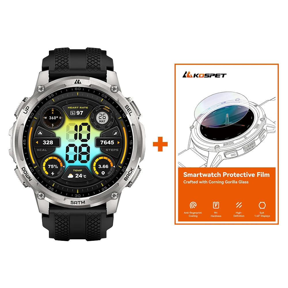 KOSPET Tank T4C Smartwatch Rugged Outdoor GPS