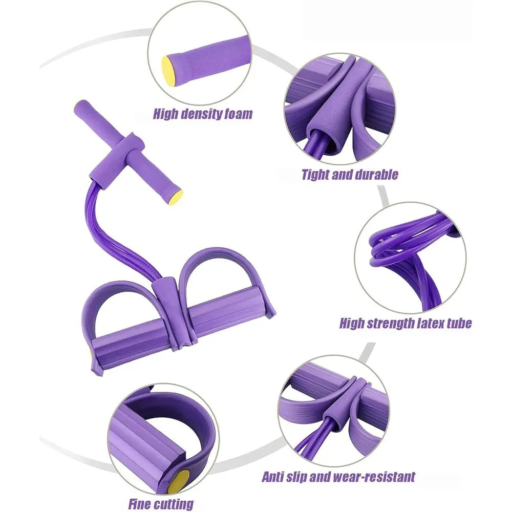 Multi Function Resistance Band Set With 6 Tubes NBR Handles