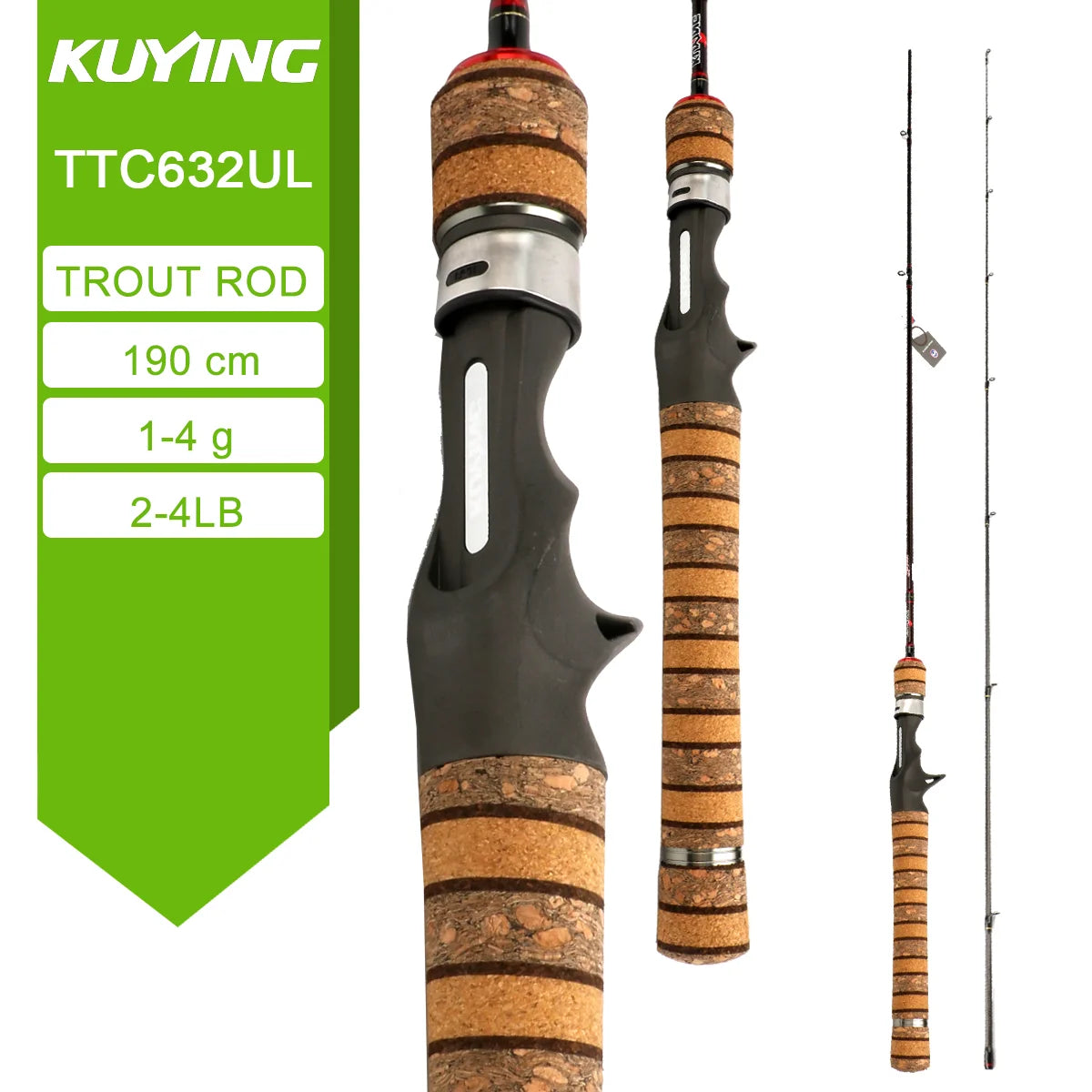 Kuying Teton Fast Action Fishing Rod Fuji Carbon Guides