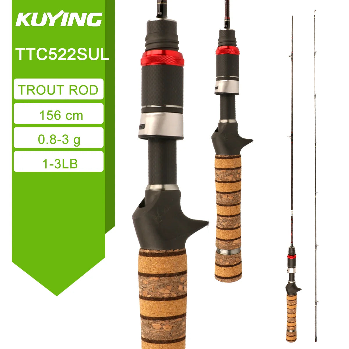 Kuying Teton Fast Action Fishing Rod Fuji Carbon Guides
